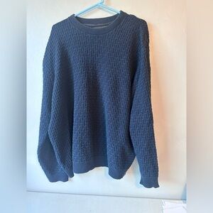 Vintage Oscar dela Renta Men's Navy Blue Sweater Size Large